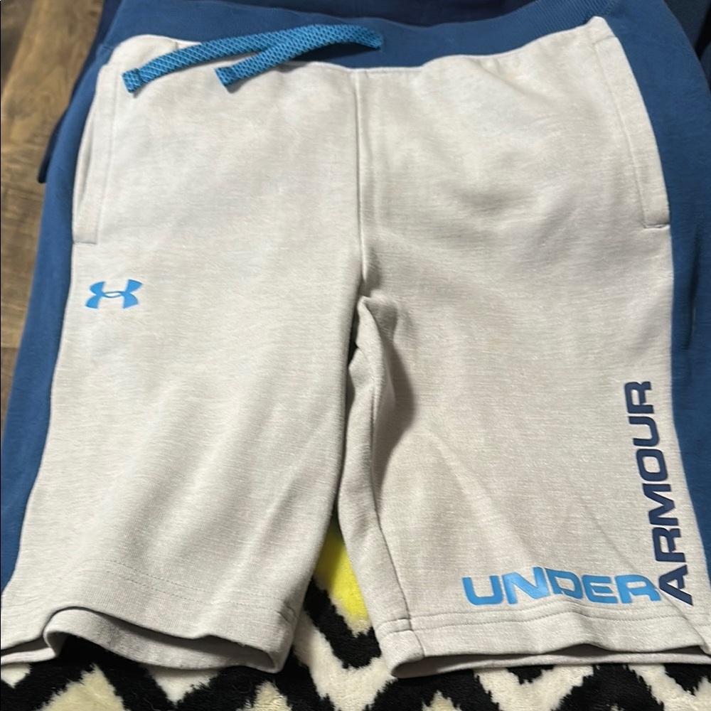 Under Armour Gray and Blue Athletic Shorts